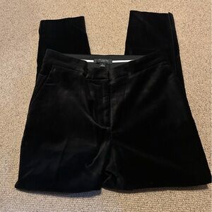 Ann Taylor Classic Black Straight Leg Velvet Pants